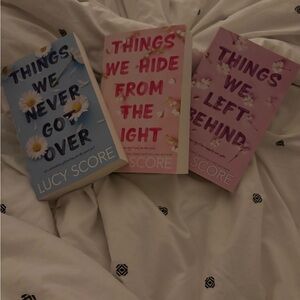 Lucy Score Book Trio - Blue, Pink, Purple